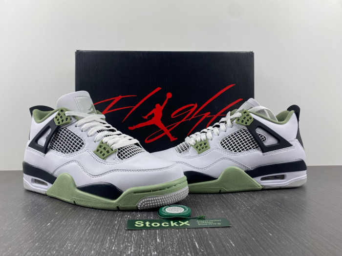 air jordan 4 wmns “oil green” aq9129-103