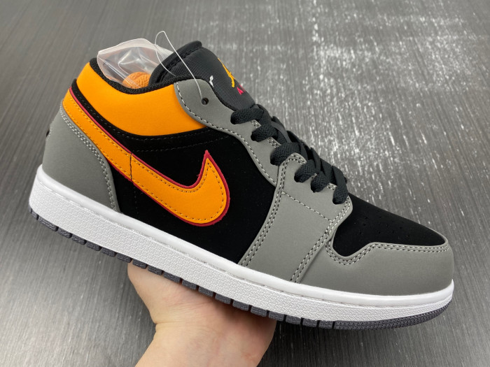 air jordan 1 low highlighted with vivid orange fn7308-008