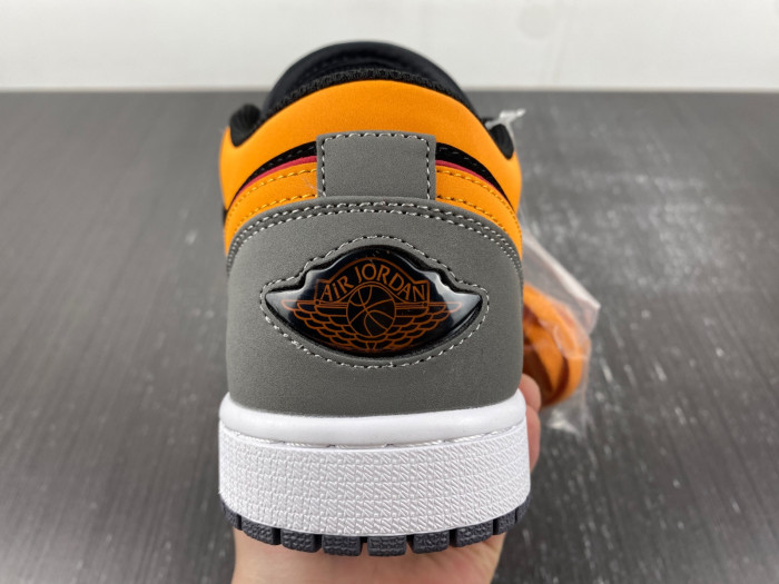 air jordan 1 low highlighted with vivid orange fn7308-008