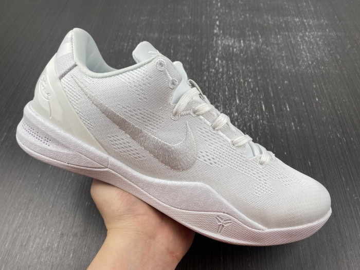 nike kobe 8 protro “triple white” fj9364-100