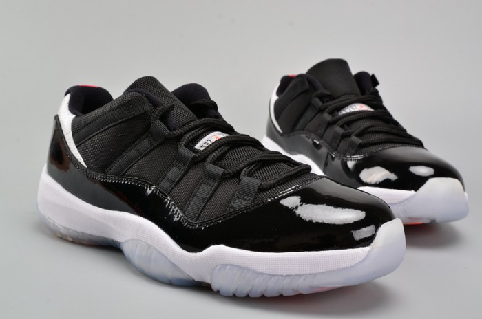 air jordan 11 retro low "infrared 23" black mens 528895-023