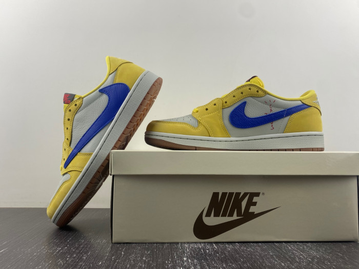 travis scott x air jordan 1 low og “canary” dz4137-700
