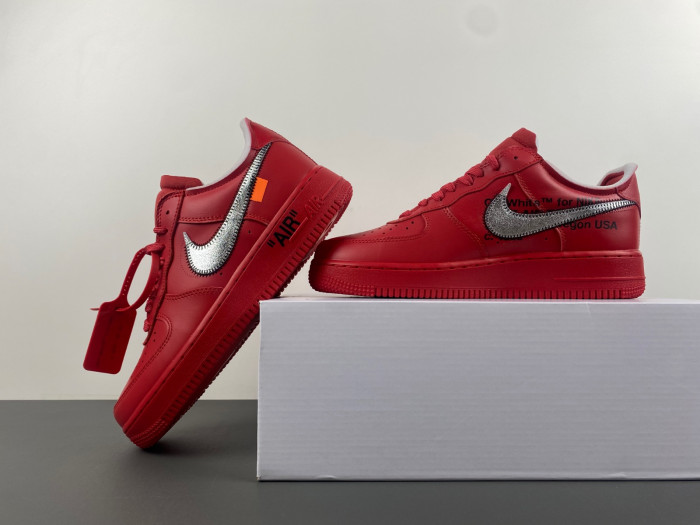 nike off-w x air force 1 low red ao4297-600