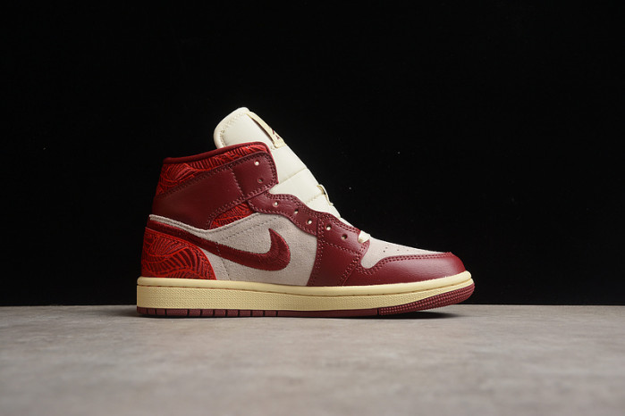 jordan 1 mid se tiki leaf team red dz2820-601
