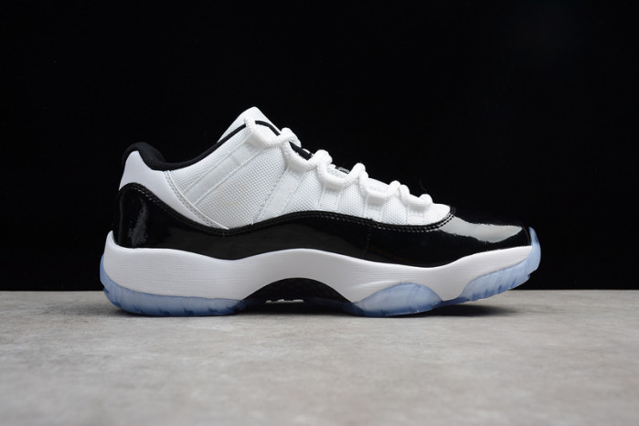 air jordan 11 retro low "concord" black/ white mens 528895-153