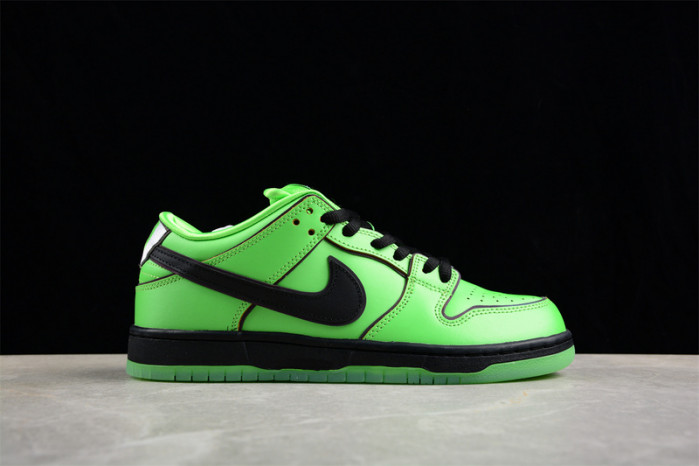 the powerpuff girls x nike sb dunk low “buttercup” fz8319-300