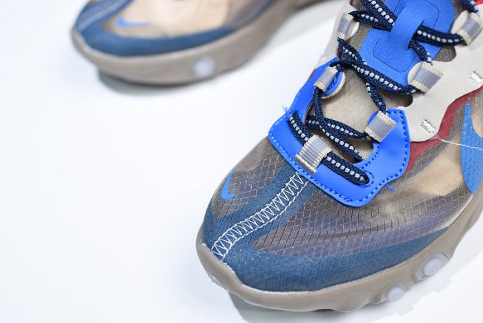 undercover x nike react element 87 khaki red bq2718-200