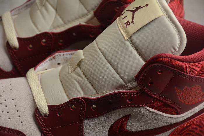 jordan 1 mid se tiki leaf team red dz2820-601