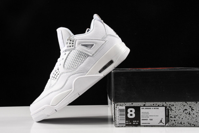 air jordan 4 retro “pure money” white 308497-100