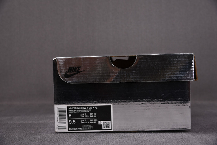 off-w x nike dunk low white blue ct0856-403