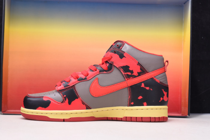 nike dunk high 1985 red acid wash