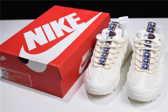 nike air max 95 tt "pull tab" white/ gym blue - gym red aj1844-101