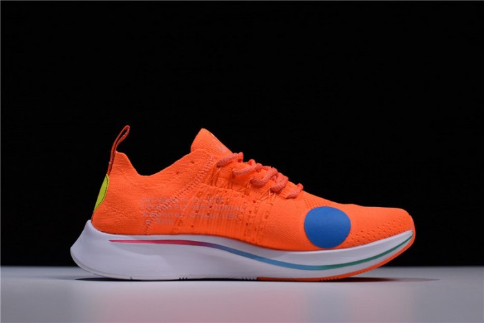 nike x ow zoom fly mercurial flyknit total orange ao2115-800