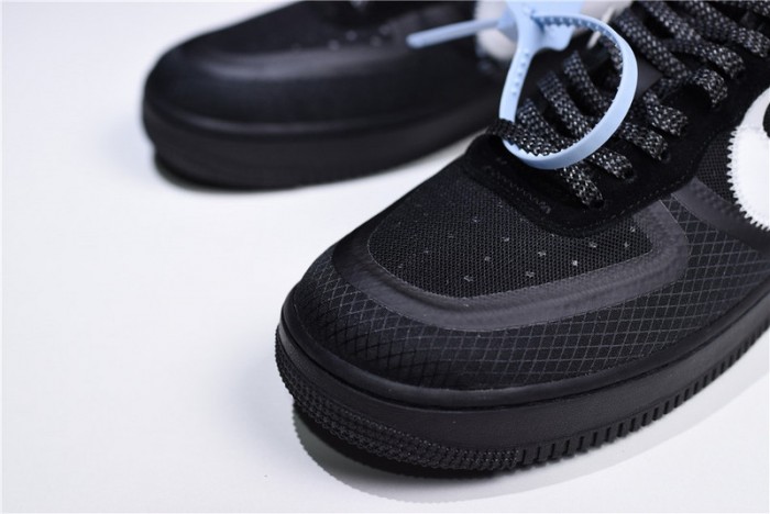 ow nike air force 1 low black ao4606-001