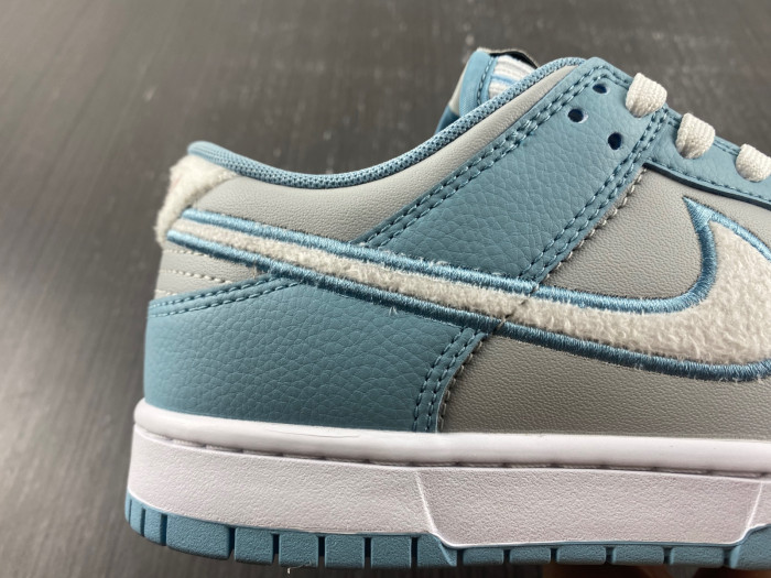 Nike Dunk Low Retro Fleece Swoosh Worn Blue FB1871-011