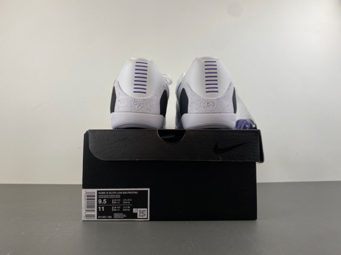Nike Kobe 9 Elite Low EM Protro White Court Purple IH1401-100
