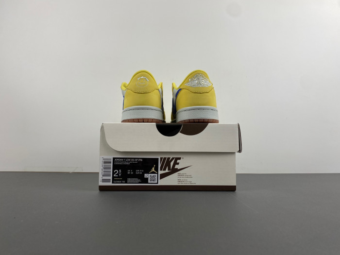 TRAVIS SCOTT X AIR JORDAN 1 LOW Canary KIDS DZ4137 700