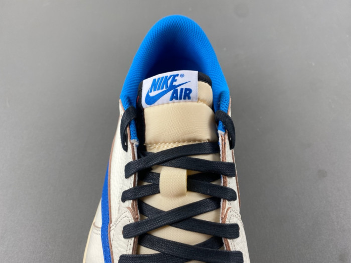 Air Jordan 1 Retro Low Fragment x Travis Scott Sail Military Blue DM7866-104